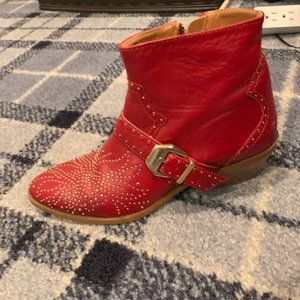 Mini Red "cowboy" Boots